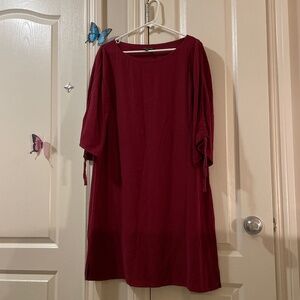 Silk Burgandy Eileen Fisher Dress